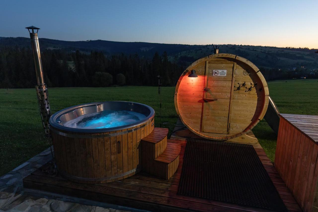 Witowianskie Domki Z Kominkiem, Jacuzzi I Sauna Dzianisz エクステリア 写真