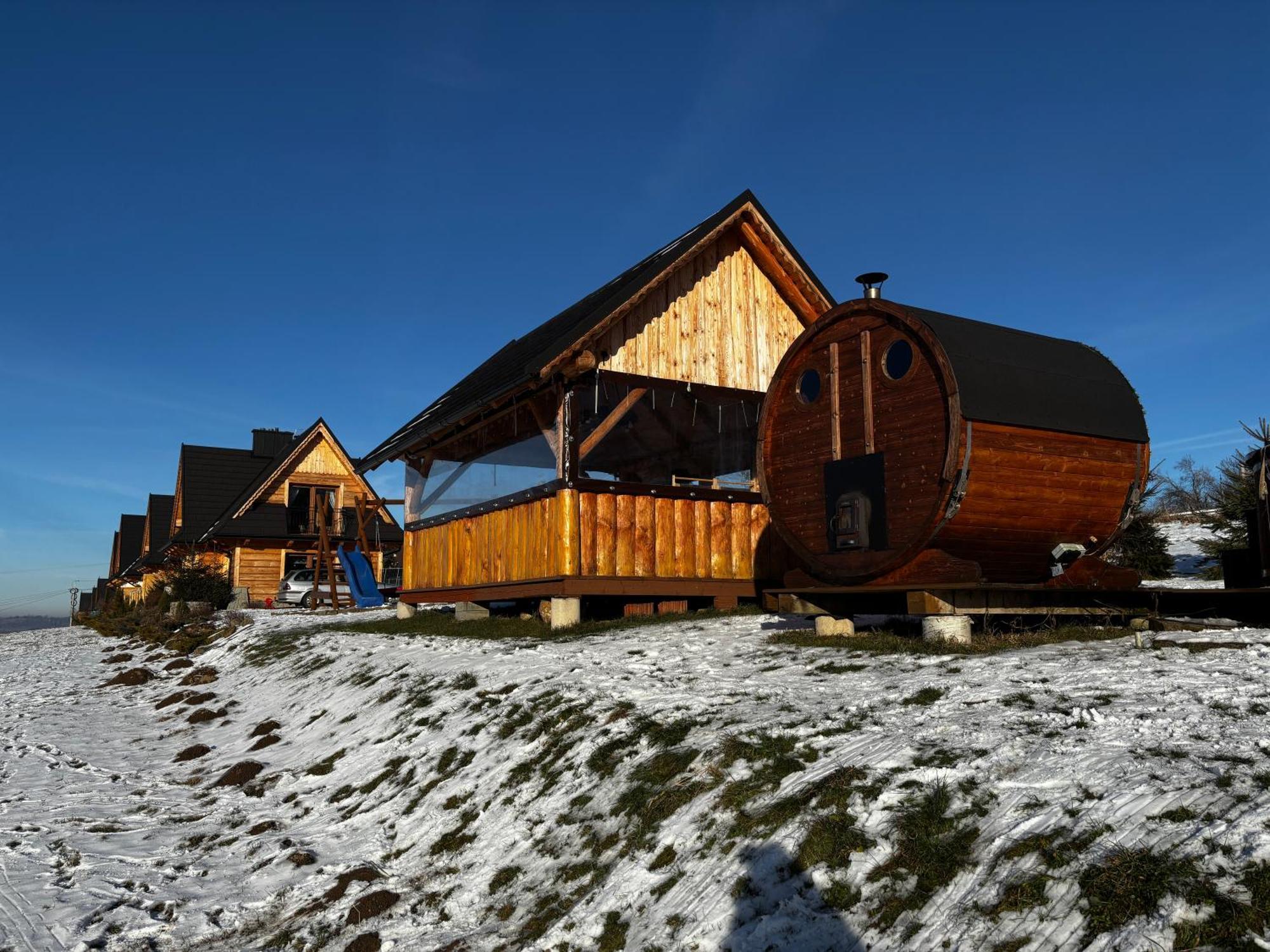 Witowianskie Domki Z Kominkiem, Jacuzzi I Sauna Dzianisz エクステリア 写真