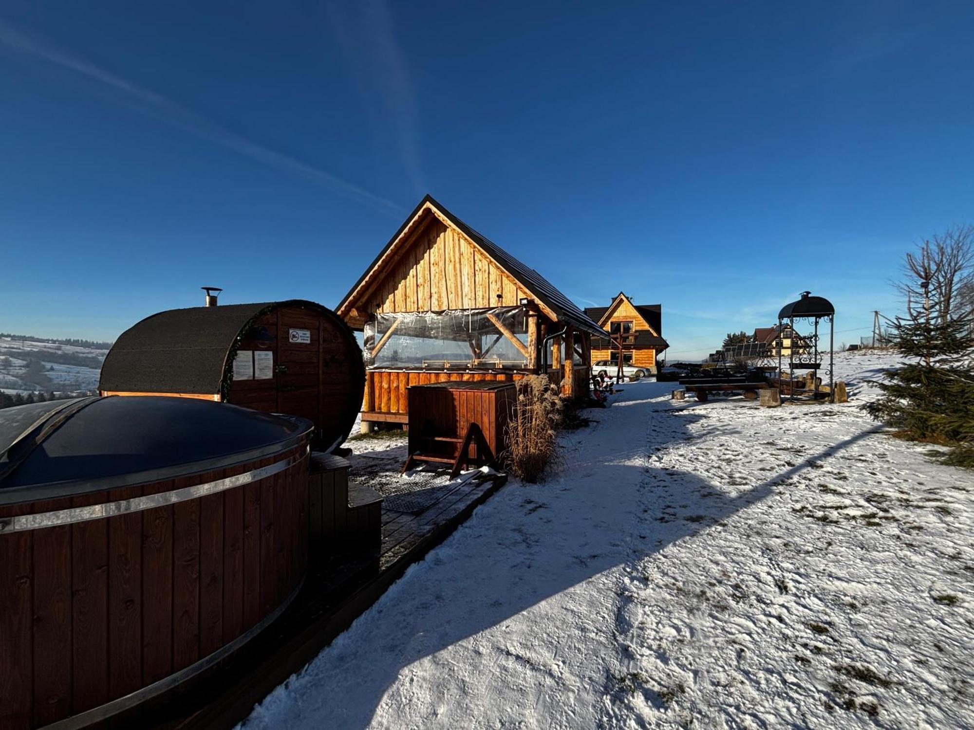 Witowianskie Domki Z Kominkiem, Jacuzzi I Sauna Dzianisz エクステリア 写真
