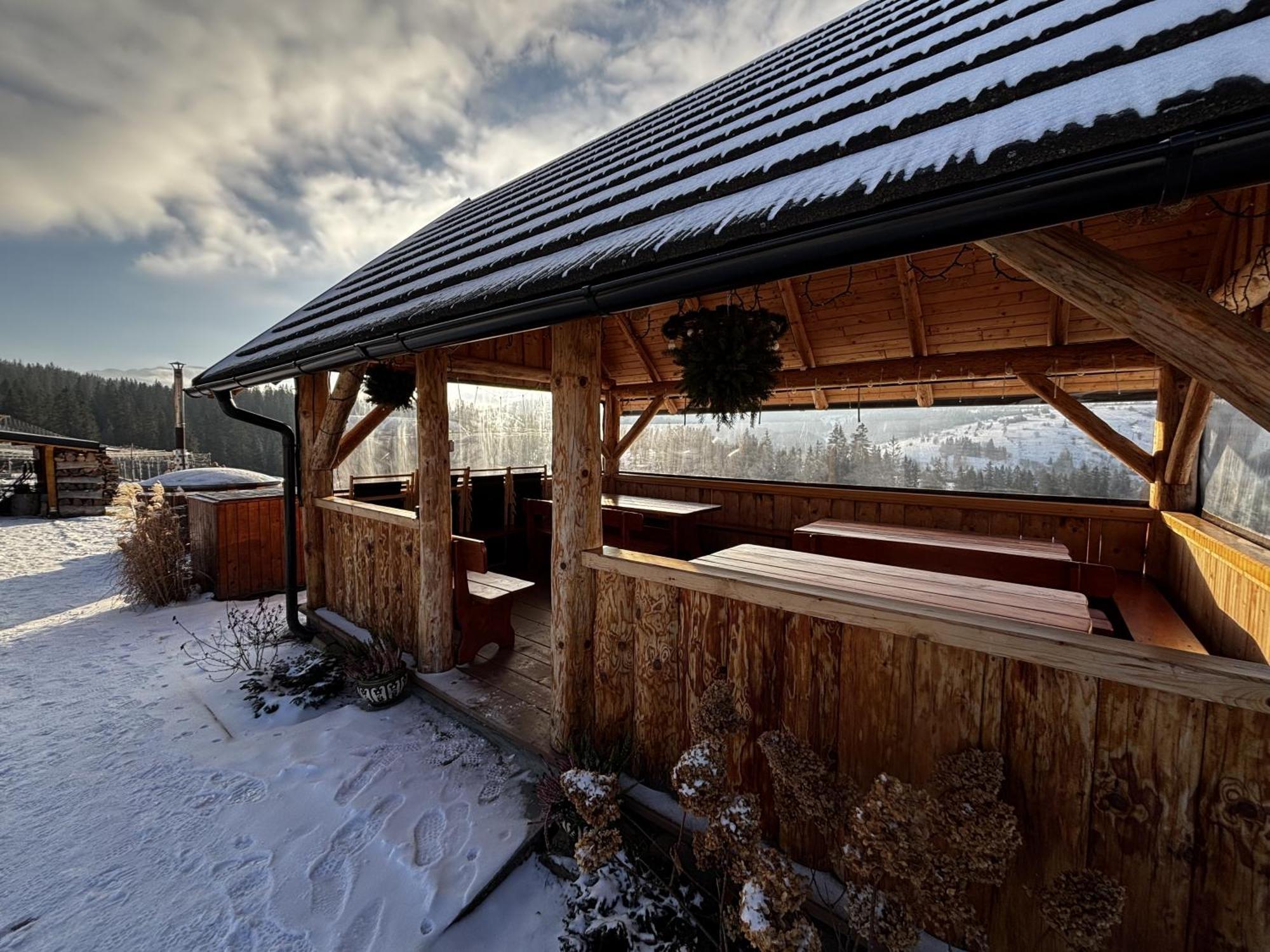 Witowianskie Domki Z Kominkiem, Jacuzzi I Sauna Dzianisz エクステリア 写真